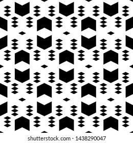 Seamless pattern. Rhombuses, chevrons ornament. Simple shapes wallpaper. Geometrical backdrop. Digital paper, web designing, textile print. Figures background. Vector.