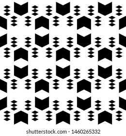 Seamless pattern. Rhombuses, chevrons ornament. Figures background. Simple shapes wallpaper. Digital paper, web designing, textile print. Geometrical backdrop. Vector.