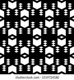 Seamless pattern. Rhombuses, chevrons ornament. Simple shapes wallpaper. Digital paper, web designing, textile print. Geometrical backdrop. Figures background. Vector.