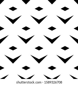 Seamless pattern. Rhombuses, chevrons ornament. Diamonds, curves wallpaper. Ethnic motif. Shapes background. Geometric backdrop. Digital paper, textile print, web design, abstract. Vector artwork.