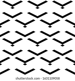 Seamless pattern. Rhombuses, chevrons ornament. Geometrical figures backdrop. Diamonds, angle brackets background. Geometric wallpaper. Shapes motif. Digital paper, textile print, web design. Vector.