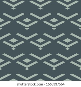 Seamless pattern. Rhombuses, chevrons ornament. Geometrical figures backdrop. Simple shapes background. Geometric wallpaper. Polygons motif. Digital paper, textile print, web design, abstract.