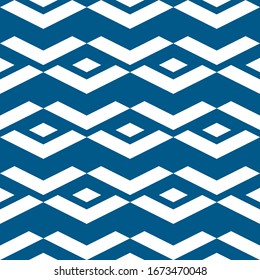 Seamless pattern. Rhombuses, chevrons ornament. Diamonds, angle brackets backdrop. Ethnic motif. Folk background. Digital paper, textile print, web design, abstract illustration. Vector wallpaper.