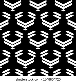 Seamless pattern. Rhombuses, chevrons, parallelograms ornament. Simple shapes background. Figures wallpaper. Ethnic motif. Geometric backdrop. Digital paper, textile print, web design, abstract