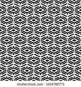 Seamless pattern. Rhombuses, chevrons, parallelograms, figures ornament. Ethnic motif. Simple shapes background. Geometric backdrop. Digital paper, textile print, web design, abstract wallpaper
