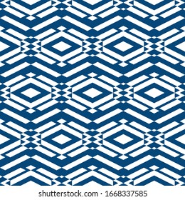 Seamless pattern. Rhombuses, chevrons, parallelograms, figures ornament. Simple shapes background. Geometric backdrop. Ethnic motif. Digital paper, textile print, web design, abstract wallpaper.