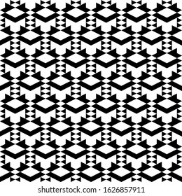 Seamless pattern. Rhombuses, chevrons, triangles, figures ornament. Geometrical backdrop. Shapes background. Geometric wallpaper. Polygons motif. Digital paper, textile print, web design, abstract