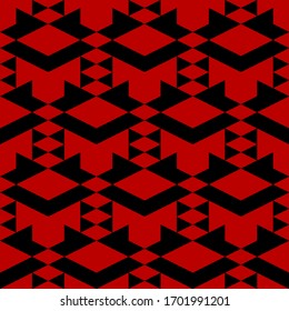 Seamless pattern. Rhombuses, chevrons, triangles, figures ornament. Geometrical backdrop. Shapes background. Geometric wallpaper. Polygons motif. Digital paper, textile print, web design, abstract.
