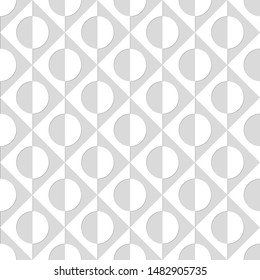 Seamless pattern of rhombuses and circles. Geometric background. Vector illustration. Good quality. Good design.