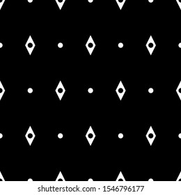 Seamless pattern. Rhombuses, circles ornament. Geometrical backdrop. Figures background. Digital paper, web designing, textile print. Simple shapes wallpaper. Vector.