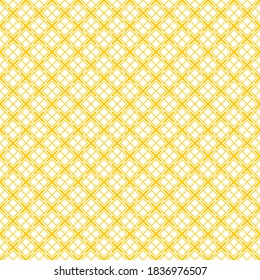 Seamless pattern of rhombuses and cross. Geometric orange background.