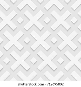 Seamless pattern of rhombuses and crosses. Geometric background. Vector illustration. Good quality. Good design.