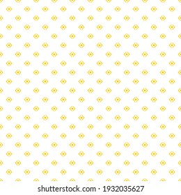 Seamless pattern of rhombuses and dots. Geometric orange background.