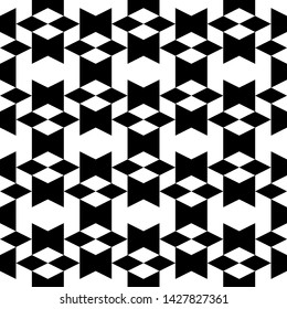 Seamless pattern. Rhombuses, figures ornament. Polygons background. Simple shapes wallpaper. Geometrical backdrop. Digital paper, web designing, textile print. Vector,