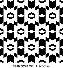 Seamless pattern. Rhombuses, figures ornament. Geometrical backdrop. Abstract background. Polygons wallpaper. Ethnic motif. Digital paper, textile print, web design. Vector.