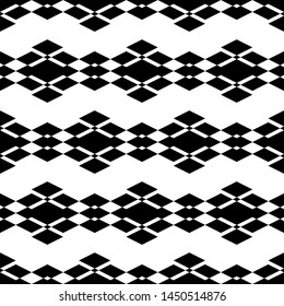 Seamless pattern. Rhombuses, figures ornament. Geometrical backdrop. Simple shapes background. Geometric wallpaper. Polygons motif. Digital paper, textile print, web design, abstract. Vector artwork.