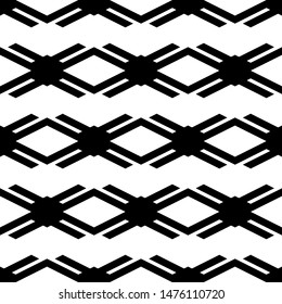 Seamless pattern. Rhombuses, figures ornament. Geometric backdrop. Simple shapes background. Ethnic wallpaper. Polygons motif. Digital paper, textile print, web design, abstract. Vector artwork.