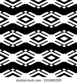 Seamless pattern. Rhombuses, figures ornament. Simple shapes background. Ethnic wallpaper. Polygons motif. Geometric backdrop. Digital paper, textile print, web design, abstract. Vector artwork