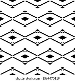 Seamless pattern. Rhombuses, figures ornament. Diamonds, shapes wallpaper. Ethnic motif. Shapes background. Geometric backdrop. Digital paper, textile print, web design, abstract. Vector artwork.