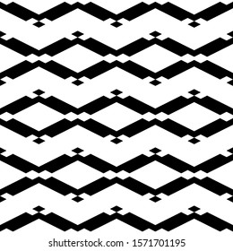 Seamless pattern. Rhombuses, figures ornament. Geometric backdrop. Simple shapes background. Ethnic wallpaper. Polygons motif. Digital paper, textile print, web design, abstract. Vector artwork.