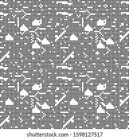 Seamless pattern. Rhombuses, figures ornament. Ethnic motif. Forms, checks background. Tiles, signs backdrop. Diamonds, shapes wallpaper. Textile print, web design, abstract illustration. Vector