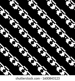 Seamless pattern. Rhombuses, figures ornament. Ethnic motif. Forms, checks background. Tiles, signs backdrop. Textile print, web design, abstract illustration. Diamonds, shapes wallpaper. Vector.