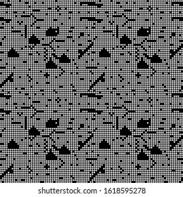 Seamless pattern. Rhombuses, figures ornament. Diamonds, shapes wallpaper. Ethnic motif.  abstract illustration. Vector