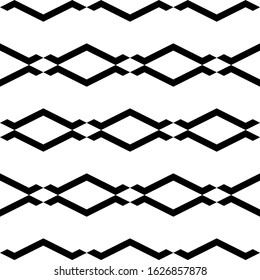 Seamless pattern. Rhombuses, figures ornament. Diamonds, shapes wallpaper. Ethnic motif. Shapes background. Geometric backdrop. Digital paper, textile print, web design, abstract. Vector artwork.