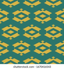 Seamless pattern. Rhombuses, figures ornament. Diamonds, shapes wallpaper. Geometric backdrop. Digital paper, textile print, web design, abstract. Shapes background. Ethnic motif. Vector artwork.