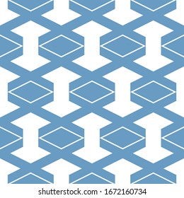 Seamless pattern. Rhombuses, figures ornament. Geometric backdrop. Ethnic wallpaper. Simple shapes background. Polygons motif. Digital paper, textile print, web design, abstract. Vector artwork