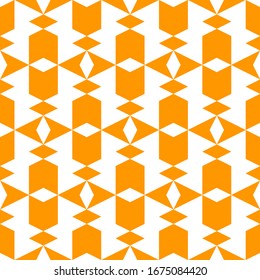 Seamless pattern. Rhombuses, figures ornament. Polygons background. Simple shapes wallpaper. Geometrical backdrop. Digital paper, web designing, textile print, abstract. Vector artwork.