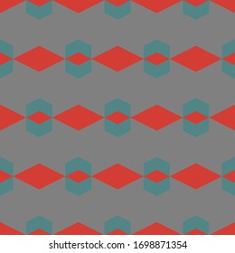 Nahtloses Muster. Rhombus, Figuren-Ornament. Polygone Hintergrund. Einfache Tapete mit Formen. Geometrischer Hintergrund. Digitales Papier, Webdesign, Stoffdruck. Vektorillustration