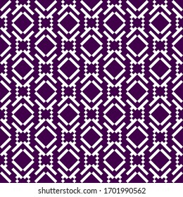 Seamless pattern. Rhombuses, figures ornament. Diamonds, shapes wallpaper. Ethnic motif. Forms, checks background. Tiles, polygons backdrop. Textile print, web design, abstract illustration. Vector.