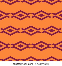 Seamless pattern. Rhombuses, figures ornament. Ethnic motif. Geometric backdrop. Digital paper, textile print, web design, abstract. Shapes background. Diamonds, shapes wallpaper. Vector artwork.