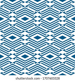 Nahtloses Muster. Rhombus, Figuren-Ornament. Formen, Hintergrund. Ethnische Motive. Digitales Papier, Stoffdruck, Webdesign, abstrakt. Diamanten formen Tapeten. Geometrischer Hintergrund. Vektorillustration-Kunstwerke.