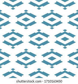 Seamless pattern. Rhombuses, figures ornament. Diamonds, shapes wallpaper. Ethnic motif. Shapes background. Geometric backdrop. Digital paper, textile print, web design, abstract. Vector artwork.