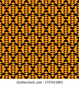 Seamless pattern. Rhombuses, figures ornament. Folk wallpaper. Ethnic motif. Simple shapes background. Geometric backdrop. Digital paper, textile print, web design, abstract