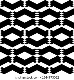 Seamless pattern. Rhombuses, figures wallpaper. Geometrical background. Diamonds, shapes ornament. Ethnic motif. Geometric backdrop. Digital paper, textile print, web design, abstract. Vector artwork.