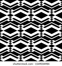 Seamless pattern. Rhombuses, figures wallpaper. Diamonds, shapes ornament. Ethnic motif. Geometric backdrop. Digital paper, textile print, web design, abstract. Geometrical background. Vector artwork.