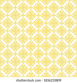 Seamless pattern of rhombuses. Geometric orange background.