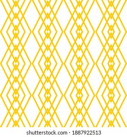 Seamless pattern of rhombuses. Geometric orange background. Unusual lattice.