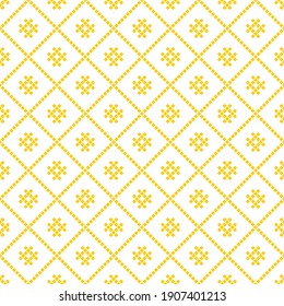 Seamless pattern of rhombuses. Geometric orange background.