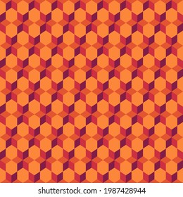 Seamless pattern. Rhombuses, hexagons, diamonds, lozenges. Geometric wallpaper. Mosaic tiles. Flooring background. Ethnic motif. Geometrical backdrop. Digital paper. Textile print. Vector art