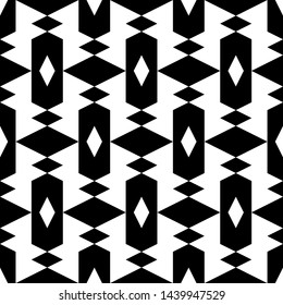 Seamless pattern. Rhombuses, hexagons ornament. Geometrical backdrop. Quadrangular, hexagonal shapes wallpaper. Geometric background. Polygons motif. Digital paper, abstract.