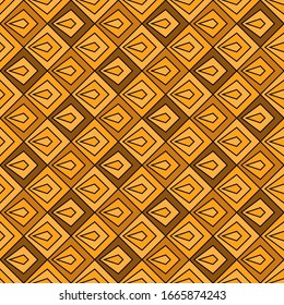 Seamless pattern. Rhombuses, kites ornament. Figures background. Ethnic wallpaper. Polygons motif. Geometric backdrop. Digital paper, textile print, web designing, abstract. Vector