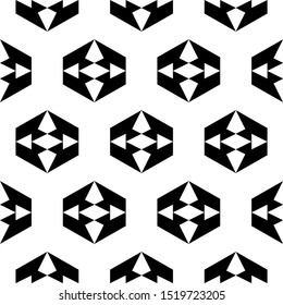 Seamless pattern. Rhombuses, kites, triangles, figures ornament. Geometric backdrop. Shapes background. Ethnic wallpaper. Polygons motif. Digital paper, textile print, web design, abstract. Vector.