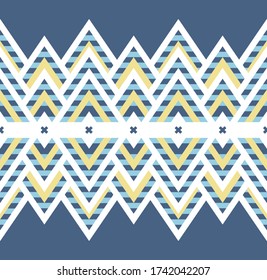 Seamless pattern of rhombuses in native american style. Bright pattern for web, print, textile, wrapping paper, scrapbooking, background and wallpaper. Stock vector illustartion.