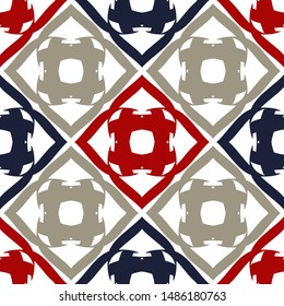 Seamless pattern with rhombuses on a white background.