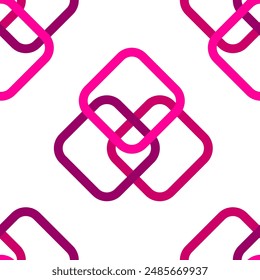 Seamless pattern of rhombuses on white background. Contours of geometric figures. Design of wrapping paper, cover, fabric. Vector illustration 