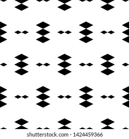 Seamless pattern. Rhombuses ornament. Diamonds backdrop. Lozenges wallpaper. Ethnic motif. Geometric background. Digital paper, textile print, web design, abstract. Vector.